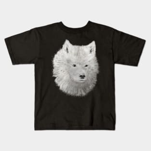 White Wolf Sketch Kids T-Shirt